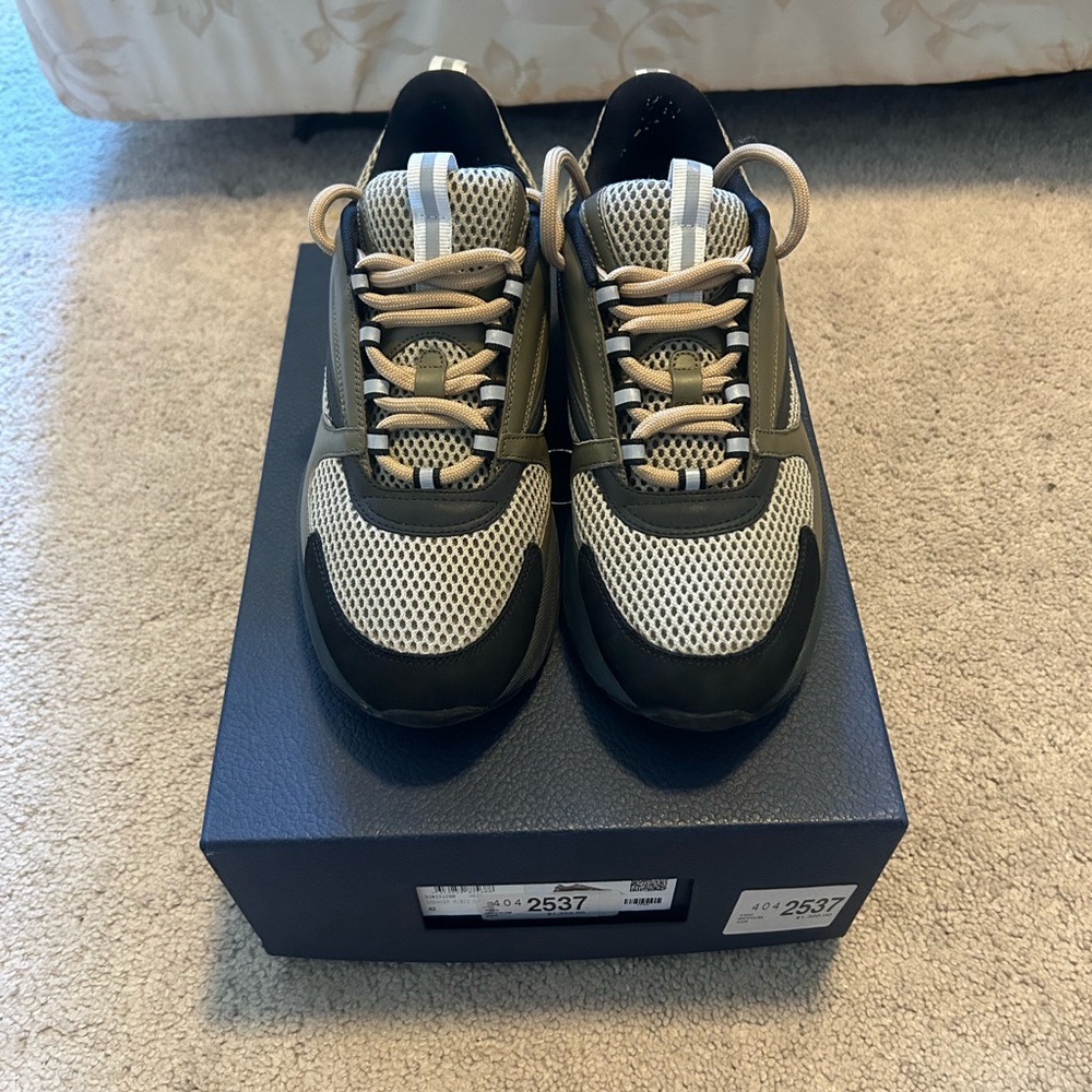 Dior B22 Khaki Black Calfskin